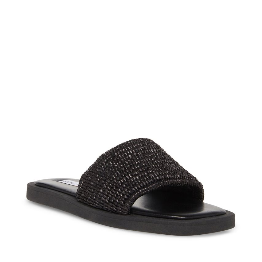 Black Steve Madden Leigh Women\'s Slides | PH 5246UCM